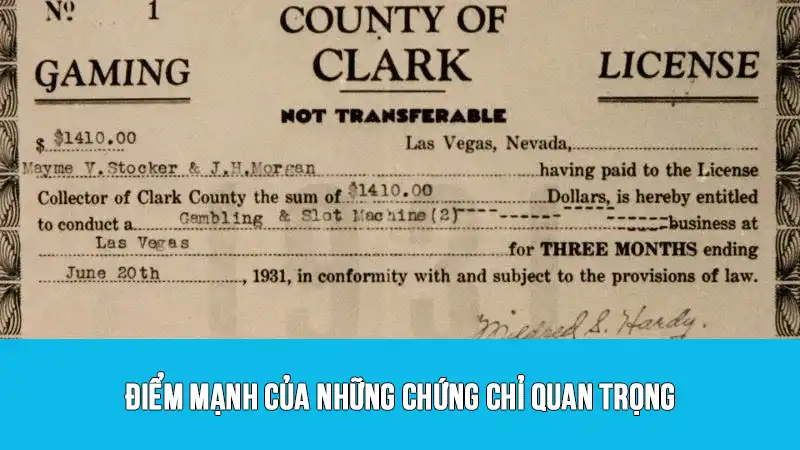 Điểm mạnh của những chứng chỉ quan trọng